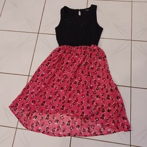 4/$60 Pink & Black Print Dress - Size 14